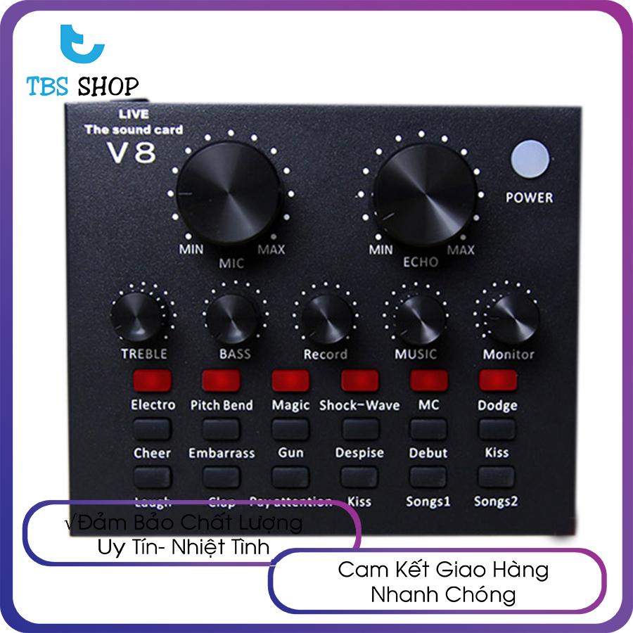 SoundCard V8 Chuyên Thu Âm, Auto tune, Livestream