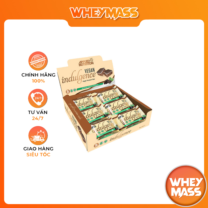Bánh Bar Protein Bổ Sung Đạm APPLIED NUTRITION Protein Indulgence  12 thanh hộp - Authentic 100% - Từ Mỹ