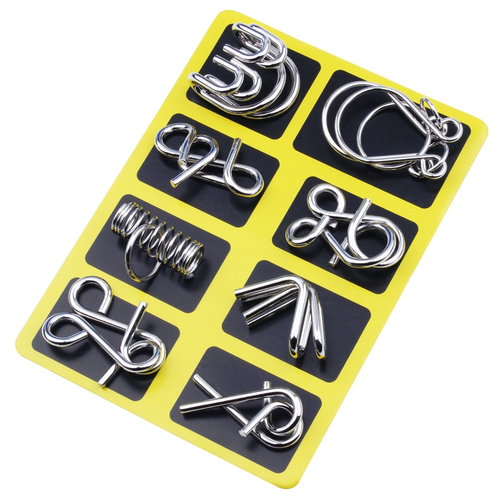Trò chơi trí tuệ tháo lắp vòng sắt bộ 8 món (Iron puzzle set of 8)