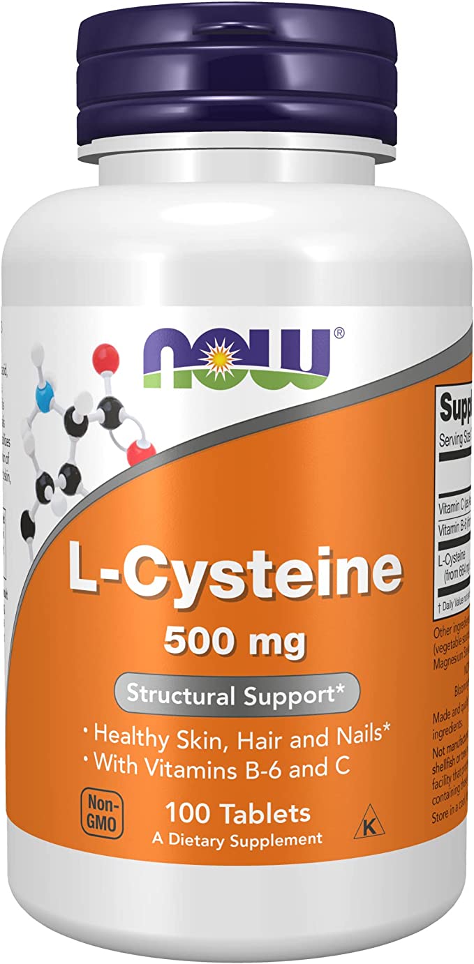 Now L-Cysteine 500mg - Viên uống hỗ trợ giảm mụn, đẹp da