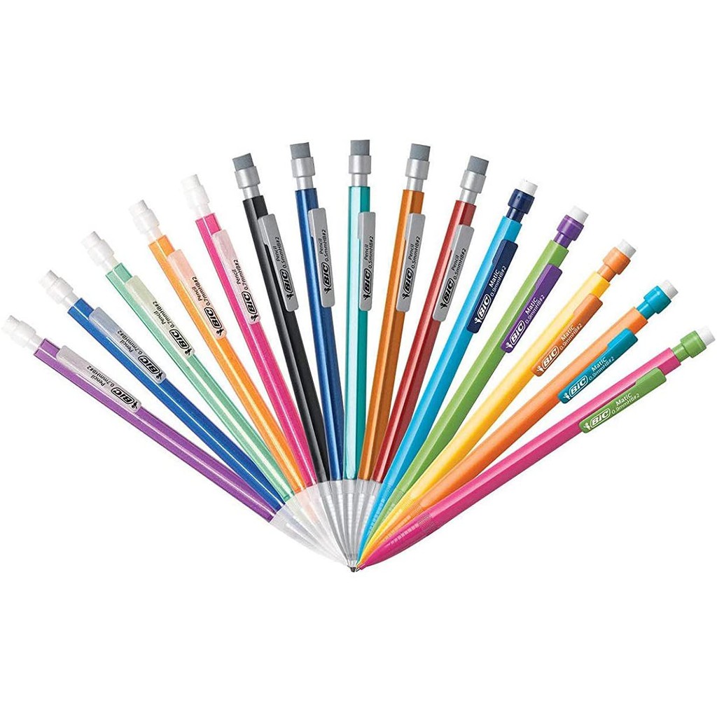 Bút chì bấm Bút Bic Mechanical Pencil đủ màu sắc, 1 cây viết