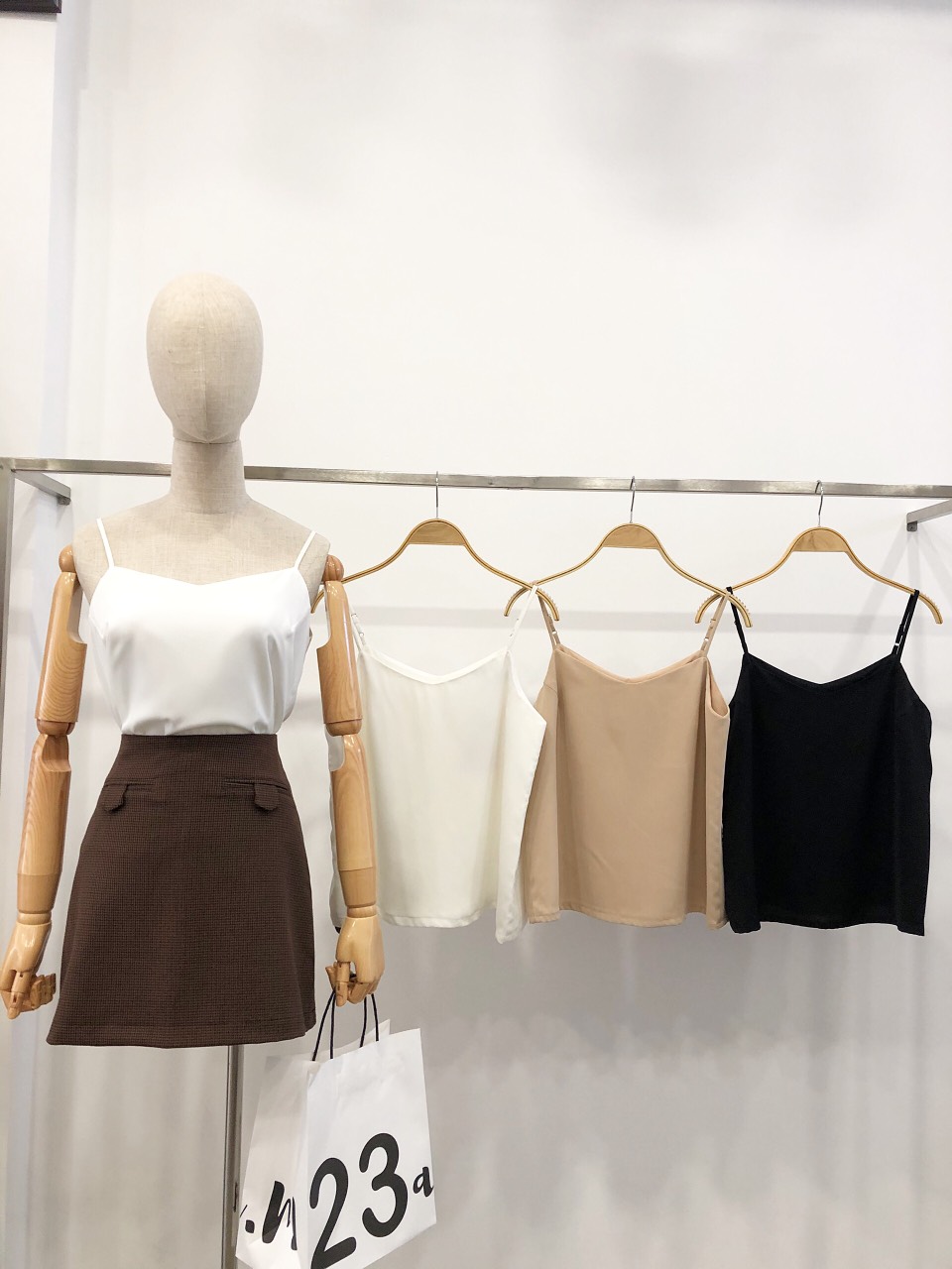 23AM-Áo dây lụa basic 2 lớp dày dặn