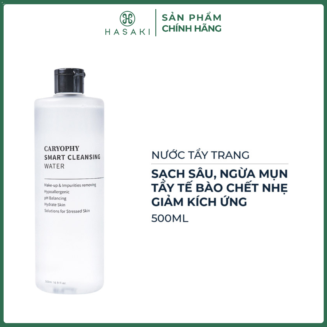 Nước Tẩy Trang Caryophy Cho Da Dầu Mụn, Nhạy Cảm Smart Cleansing Water Hasaki Sản Phẩm Chính Hãng