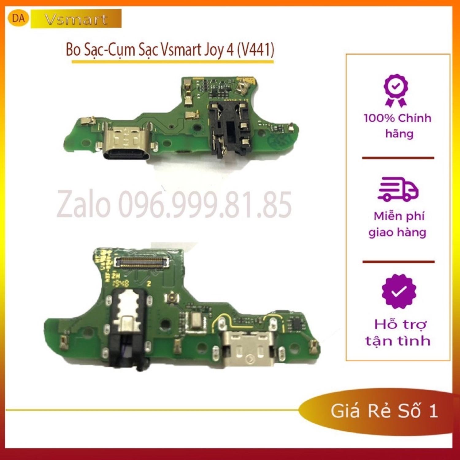 Bo sạc cụm sạc vsmart joy 4 new chính hãng