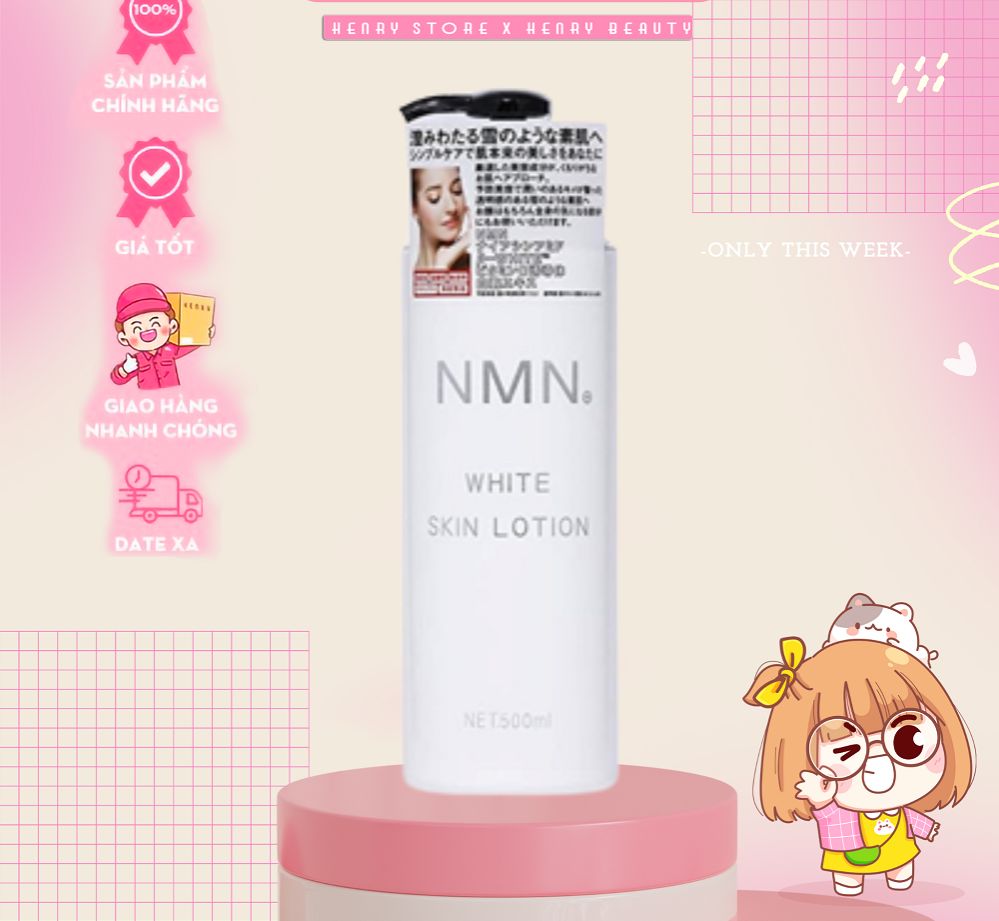 Nước hoa hồng NMN White Skin Lotion 500ml