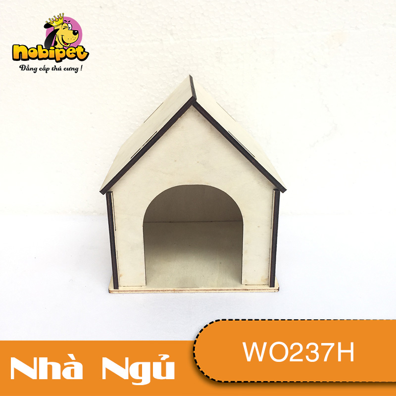 Nhà Ngủ Gỗ Lắp Ráp Happy Nhà Gỗ Cho Nhím Kiểng