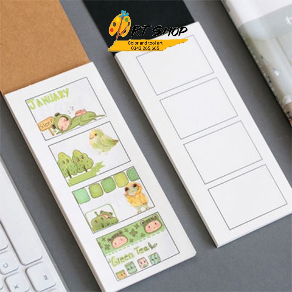 Giấy vẽ chì - Giấy vẽ truyện tranh có khung sẵn - postcard vẽ chì