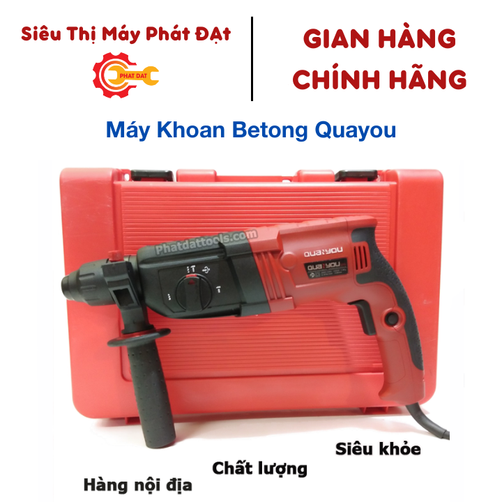 Máy khoan betong quayou 2603 công suất 1050w tặng kèm 4 mũi khoan betong