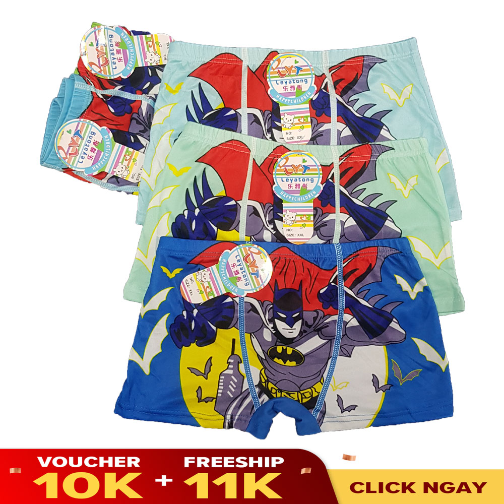 Quần Chip Đùi Cotton Họa Tiết Người Dơi Batman Nhiều Màu Sắc Dễ Thương Cho Bé Trai 2-8 Tuổi - TTGT89 - Freeship đơn hàng từ 69k