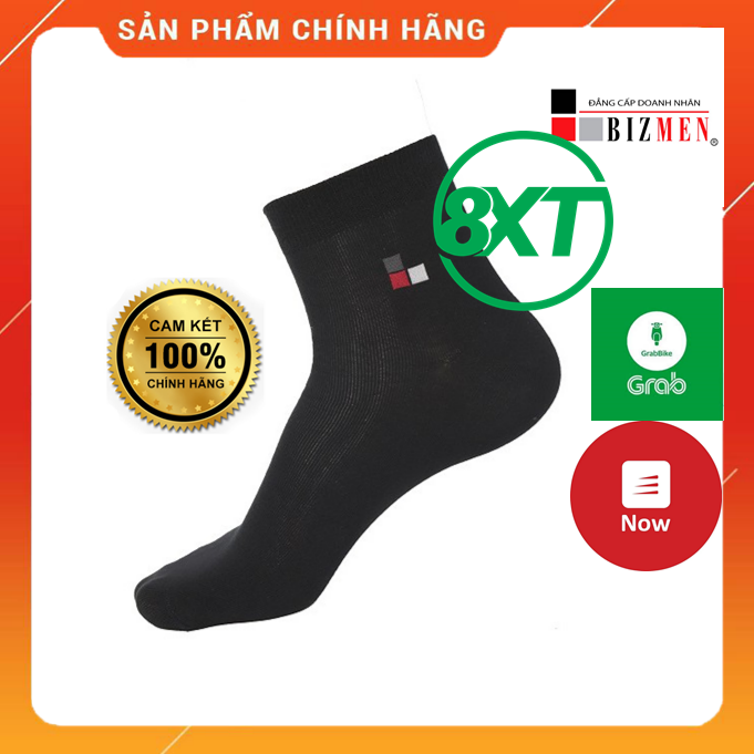 vớ nam, tất nam cổ trung ⚡BIZMEN⚡ 100% compact coton tất phẳng, không nhăn, không cộm từ công nghệ Fatseam - BSC010