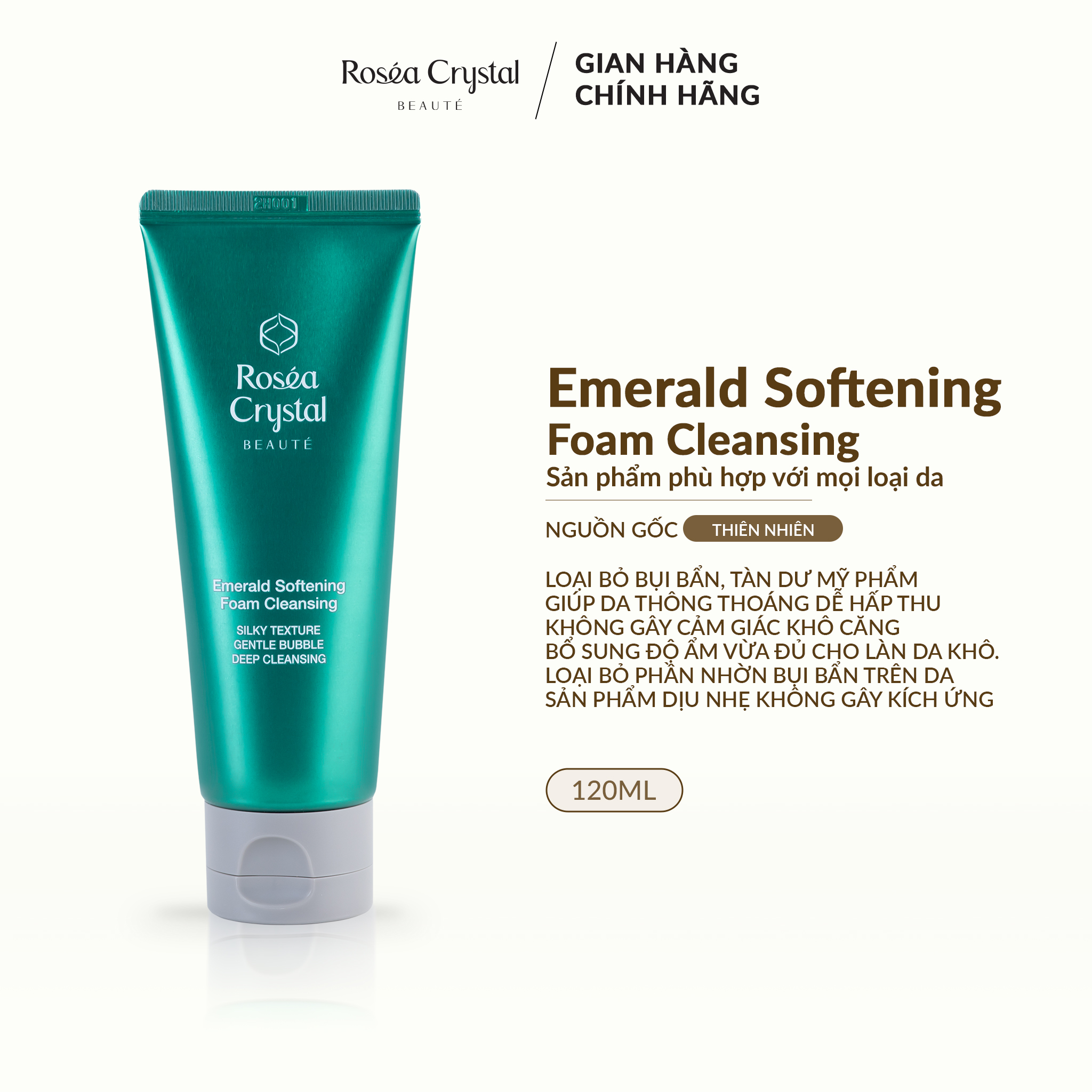 Emerald Softening Foam Cleansing - Sữa rửa mặt làm mềm da