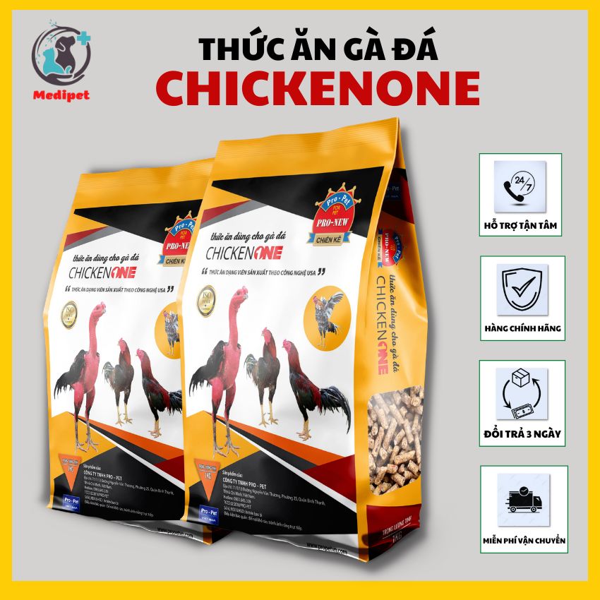 Thức ăn gà đá Chicken One cám gà đá cung cấp dinh dưỡng vitamin khoáng chất đầy đủ túi 1kg