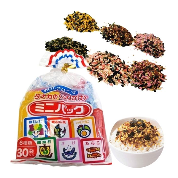 Gia vị rắc cơm Tanaka mix 6 vị 60g- Hàng Nội Địa Nhật 100%