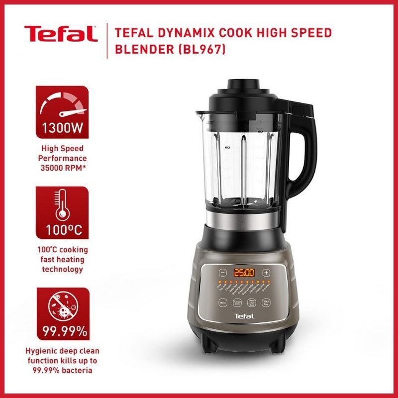 Máy xay nấu sữa hạt 10 chương trình tự động Tefal Dynamix Cook BL967B66 công suất 1300W - Hàng chính hãng, bảo hành 2 năm