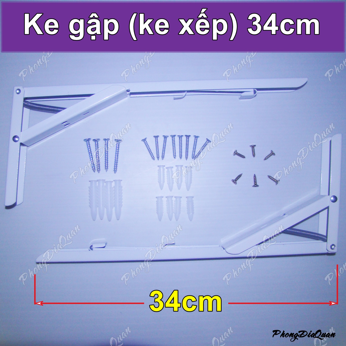 Ke gập 34cm ke gấp ke xếp bản lề gập