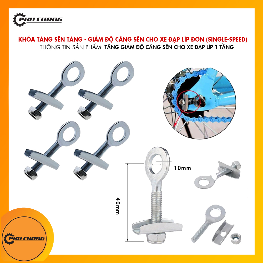 Khóa tăng - giảm độ căng sên cho xe đạp líp đơn - Xe đạp phổ thông, Fixed Gear