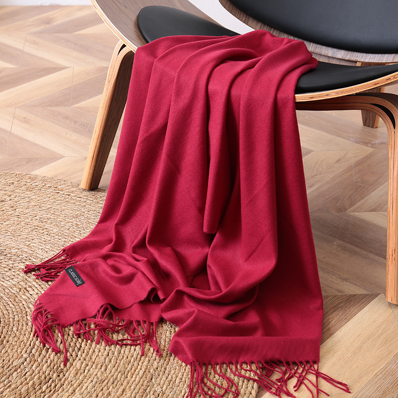 [MỚI NHẤT 2022][LOẠI 1] Khăn quàng cổ Nữ len dạ CASHMERE Hàn Quốc CHẤT ĐẸP, - MÀU ĐỎ  Khăn lụa ThyThy, quàng cổ cao cấp, KHĂN MÙA ĐÔNG