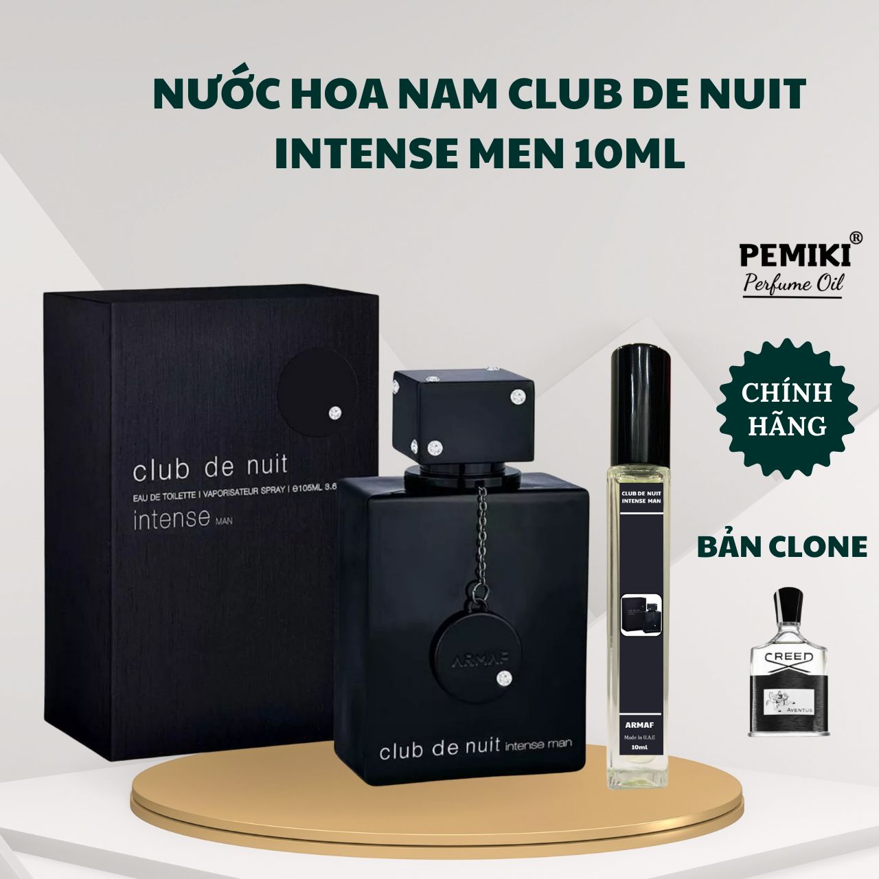 Nước hoa nam Armaf Club De Nuit Intense Man 10ml nam tính thơm lâu - PEMIKI Perfume