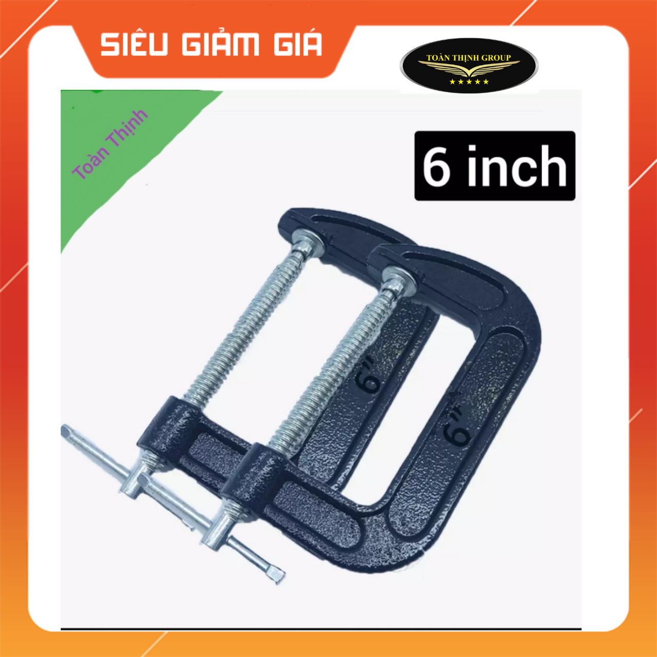 Cảo chữ c 2", 3",4",5",6",8" màu đen hàng công ty - vam chữ c việt nam từ 2 inch đến 8 inch