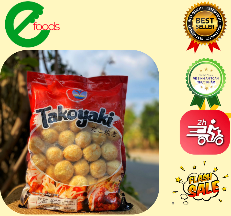 Bánh Bạch Tuộc Takoyaki 1.2 KG Ăn Vặt Siêu Ngon(Chọn Giao Hàng 2h giúp shop nha)