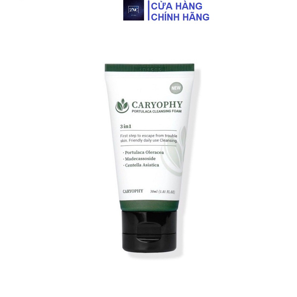 Sữa Rửa Mặt Cho Da Dầu Mụn Caryophy Portulaca Cleansing Foam 30ml Mini Size