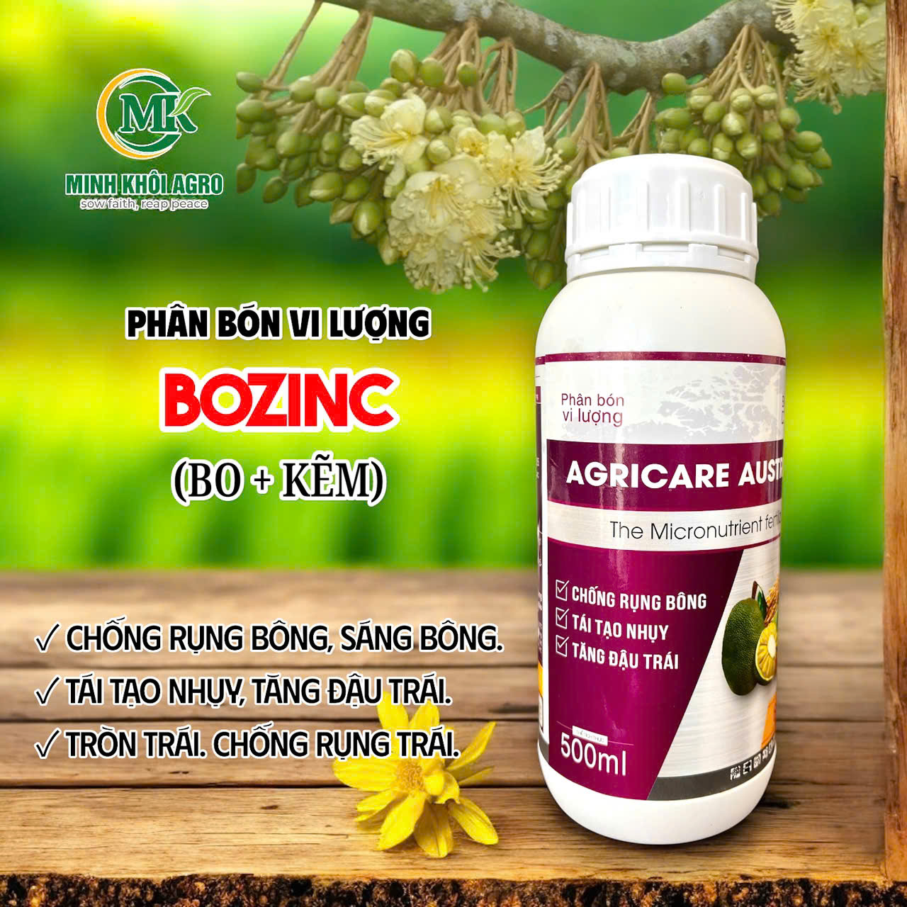 Phân bón vi lượng Bozinc (Bo + Kẽm)