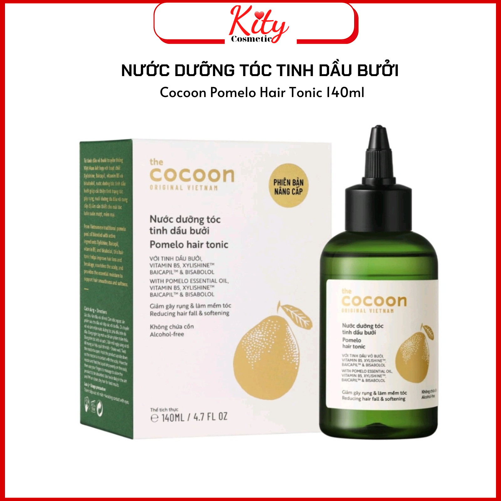 Nước Dưỡng Tóc Cocoon Tinh Dầu Bưởi Pomelo Hair Tonic 140ml