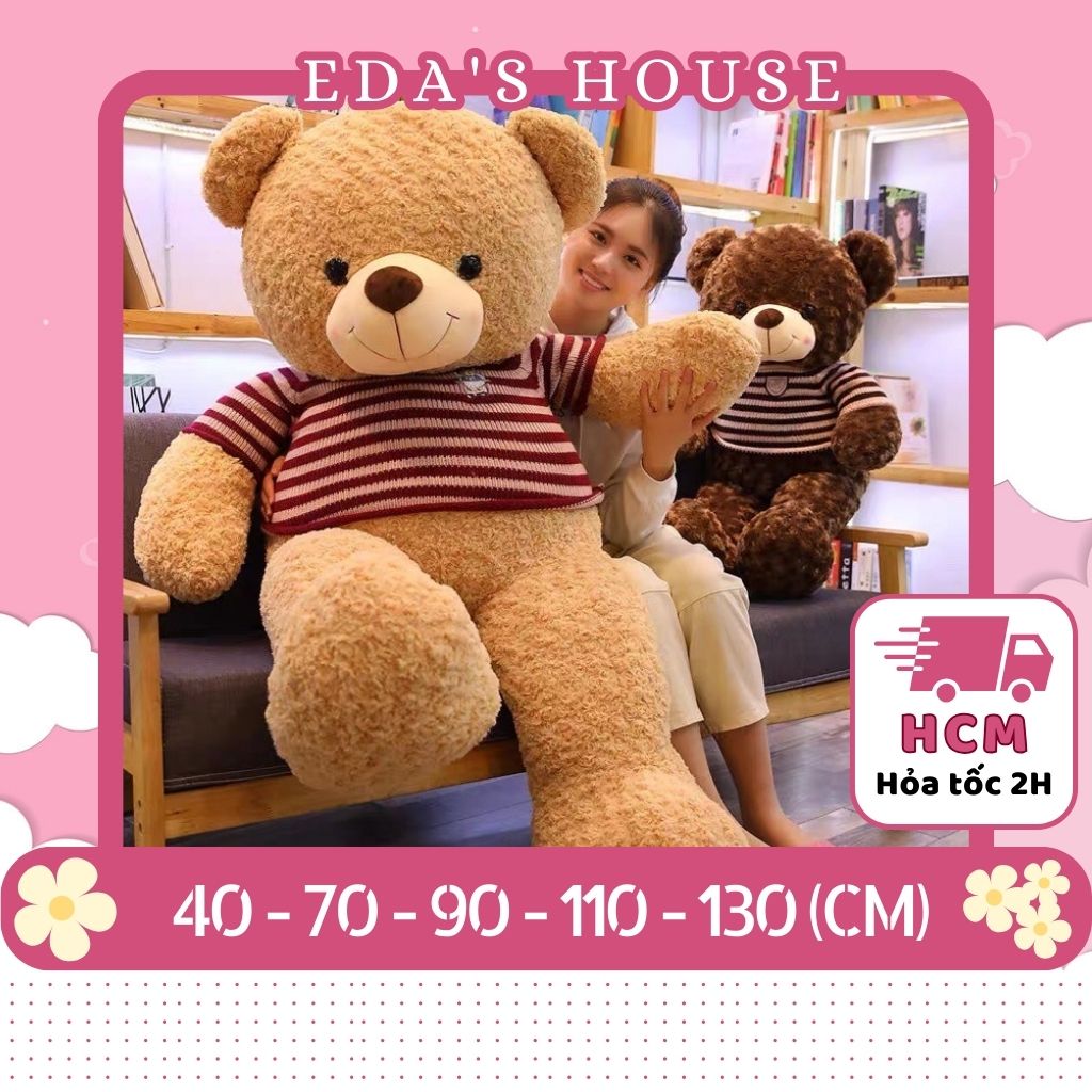 Gấu bông teddy, teddy khổng lồ, teddy mặc áo eda's house