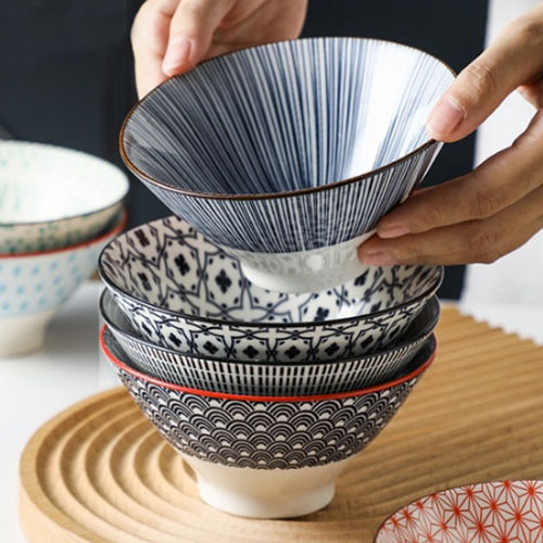 Bát tô gốm, chén gốm size 18cm phong cách nhật bản