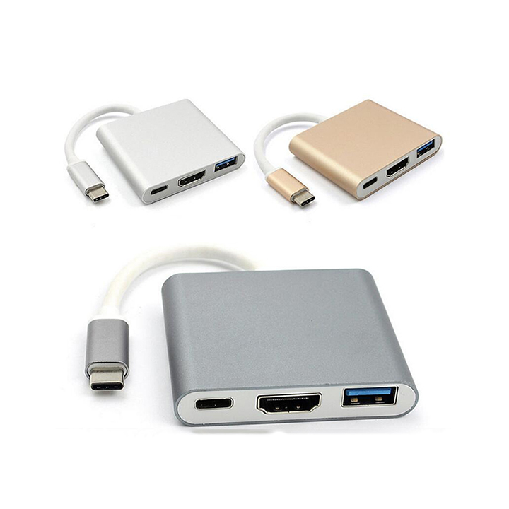 Hub chuyển đổi type c sang 3 cổng usb 3.0, hdmi, type c