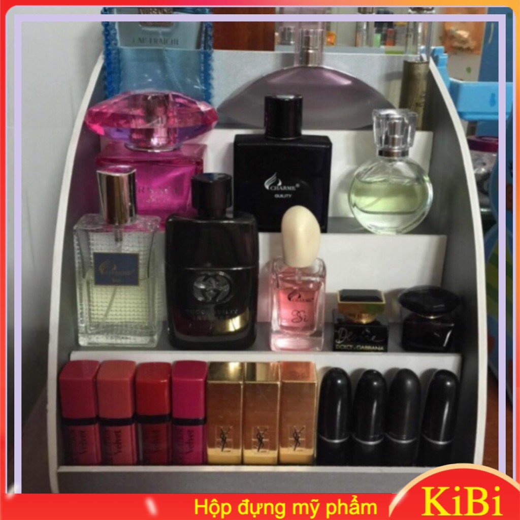 Kệ đựng nước hoa mini màu xám bạc siêu gọn gàng làm đẹp căn phòng nhà bạn