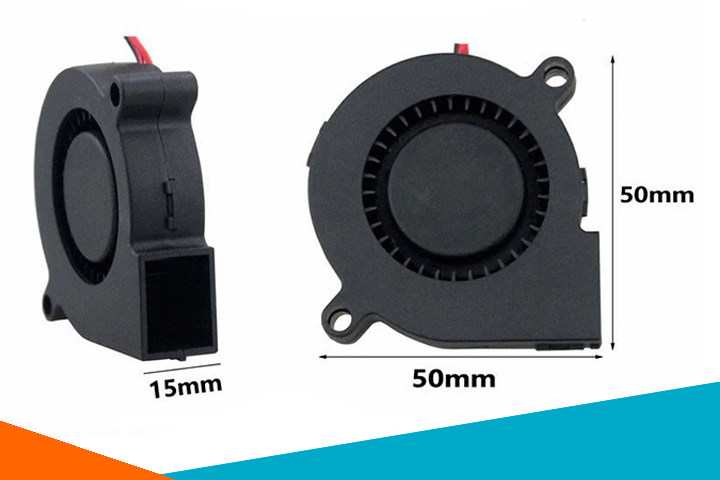 Quạt Sên 12VDC 2800RPM 50x50x15mm quạt hút mùi, quạt tản nhiệt cho bảng mạch hay bóng beam