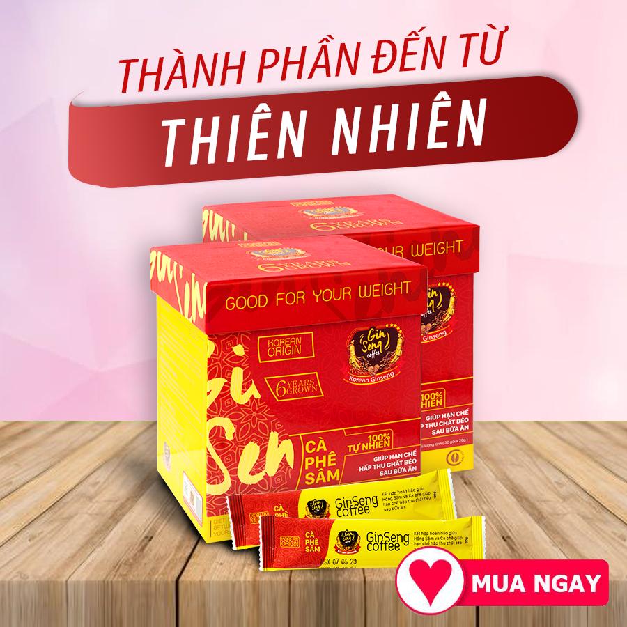 [HCM]Cà Phê Sâm Combo 2 hộp tặng phác đồ giảm cân bài tập