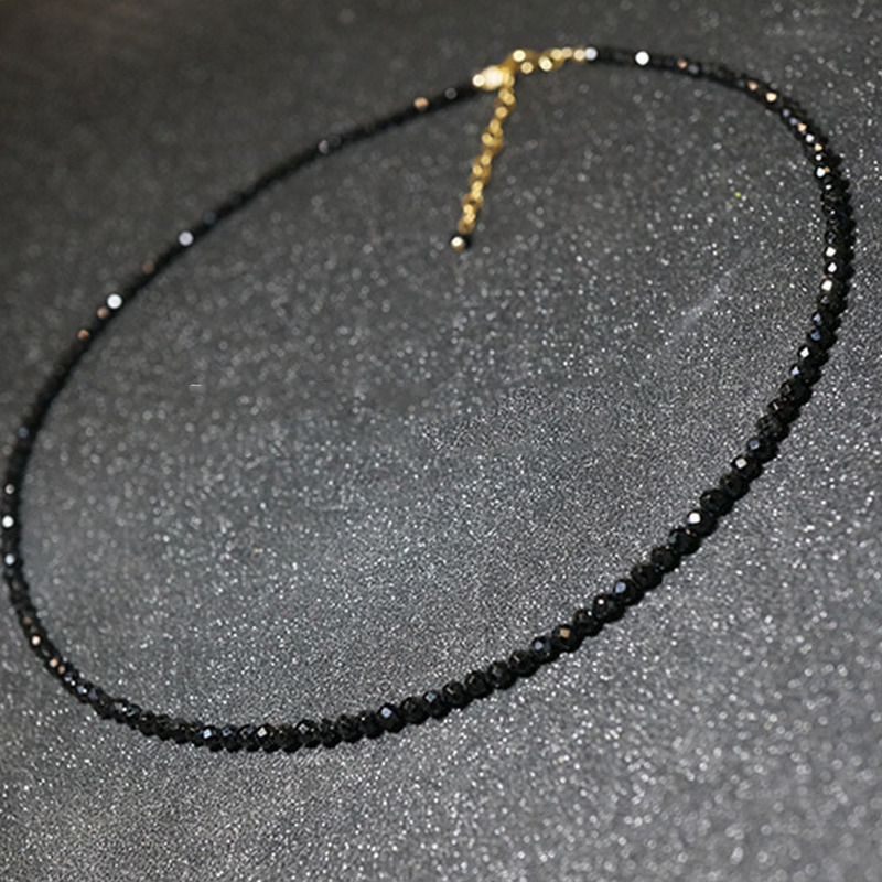 2022 Mới Đơn Giản Màu Đen Hạt Pha Lê Chokers Vòng Cổ Cho Phụ Nữ Vàng Bạc Màu Nữ Ngắn Xương Đòn chian Cổ Áo Đồ Trang Sức Quà Tặng