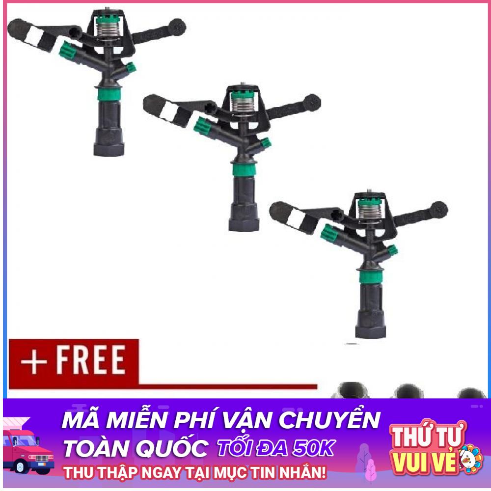Bộ 03 Béc phun cánh đập trung 2 tia ren trong 27mm chuyên tưới cà phê cao su mì mía thanh long sầu riêng bưởi...tặng kèm 03 nối 27 ren ngoài 27 dùng nối béc ren trong 27 với ống 27.