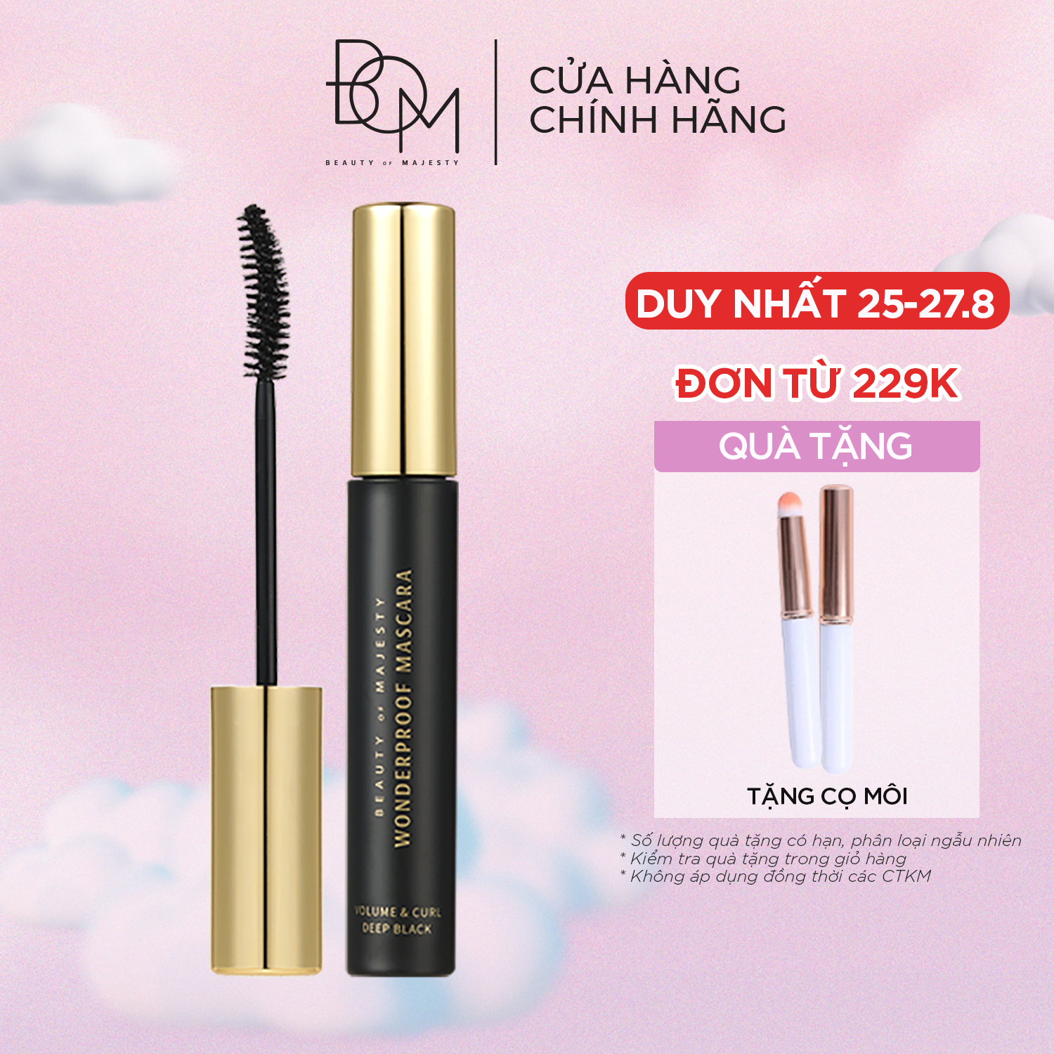 Bom wonderproof mascara volume&curl #01 deep black 8g