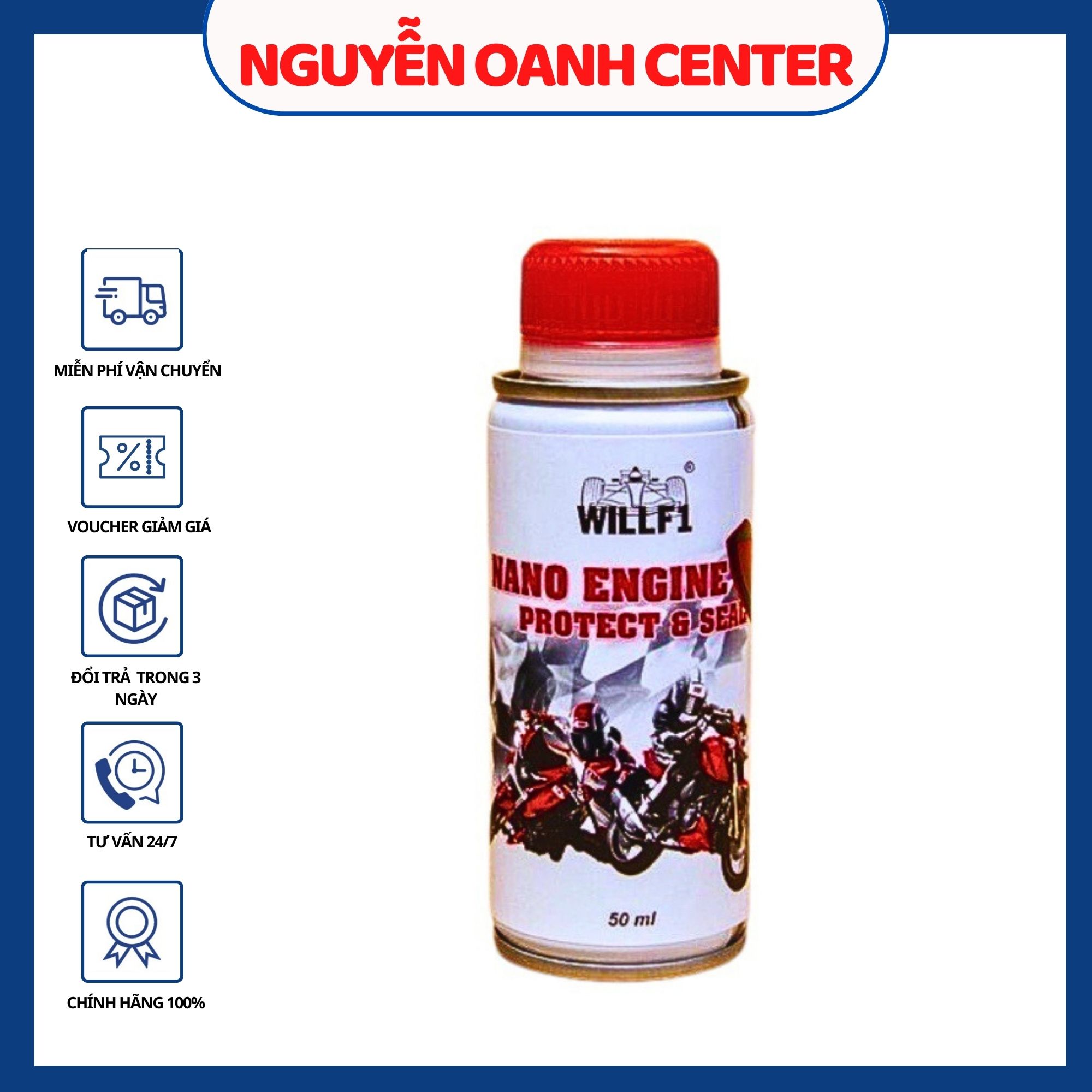 Chai bảo vệ tăng công suất đọng cơ WILLF1 NANO ENGINE SEAL & PROTECT/50ML