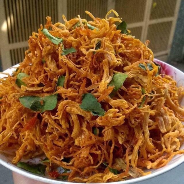 0.5kg Khô gà xé cay lá chanh ngon ngon