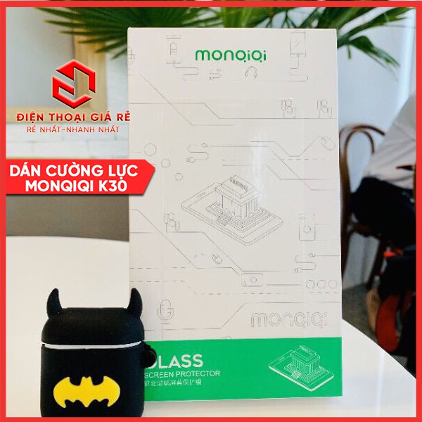 Dán Cường Lực Xiaomi Redmi K30 Monqiqi Full Màn Đen Cao Cấp