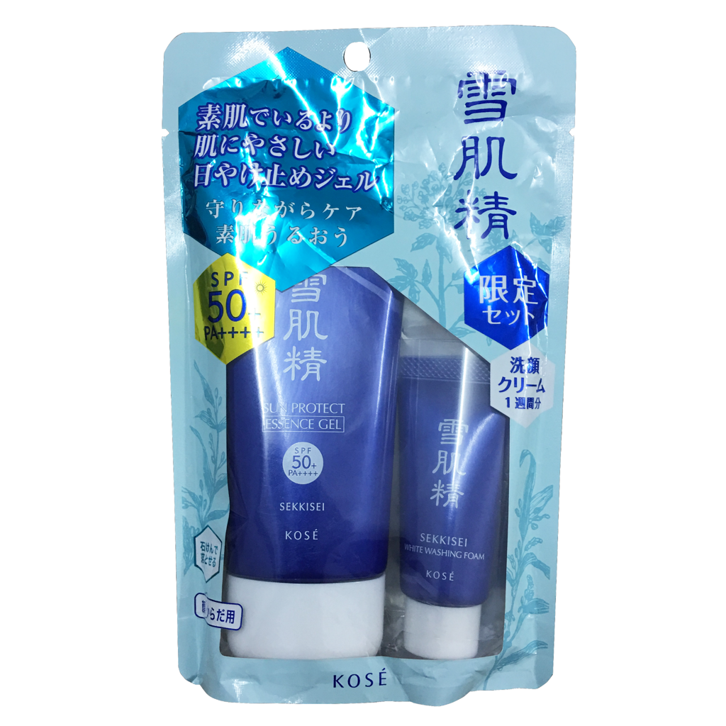 Set Kem Chống Nắng Kose Sekkisei Essence Gel SPF50+/PA++++ 80g + Kèm Khuyến Mại