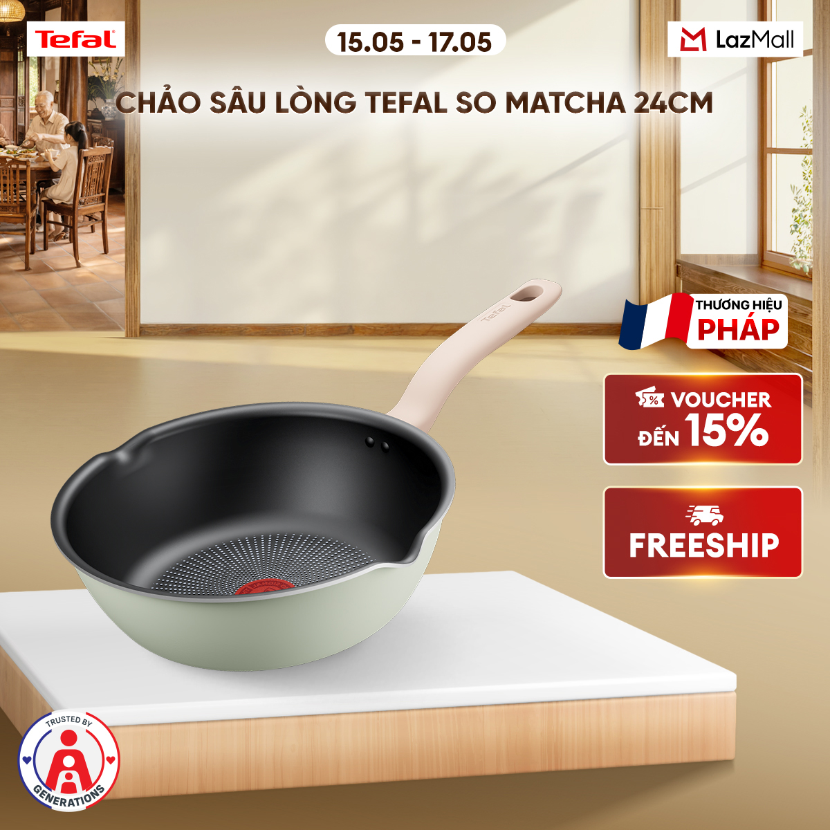 Chảo sâu lòng Tefal So Matcha 24cm