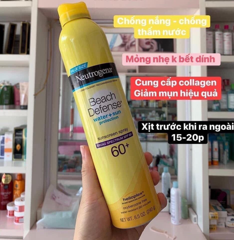 Xịt chống nắng Neutrogena Beach Defense SPF 60 Value Size