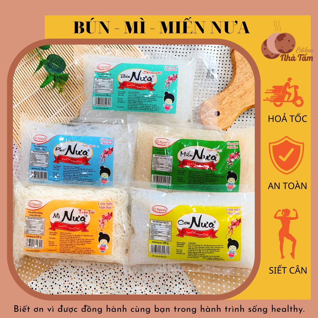 Cơm nưa, bún nưa, phở nưa, mỳ nưa, miến nưa keto eatclean eat clean 240gr