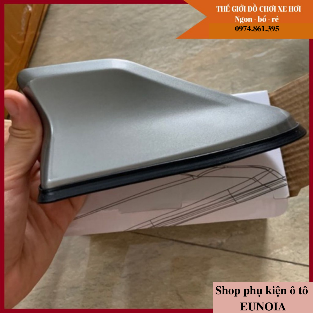 (Vây cá màu ghi xám ) VÂY CÁ MẬP CÓ ĐẾ GIOĂNG CAO SU CHỐNG VÀO NƯỚC - Phụ Kiện Đồ Chơi Ô Tô Xe Hơi EUNOIA