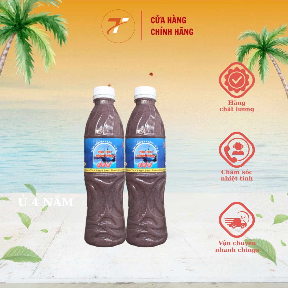 Mắm tôm ba làng THA chai 500g đặc sản ba làng thanh hoá