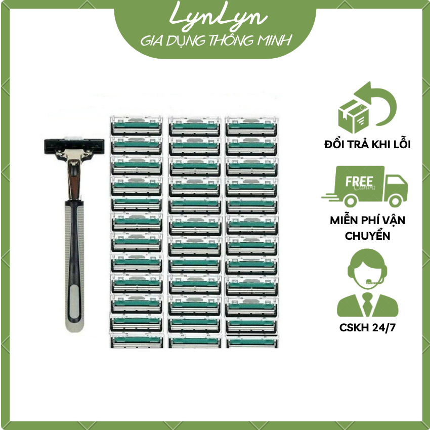 Dao cạo râu 36 lưỡi tặng kèm 1 dao cạo + 1 tuýp kem cạo râu
