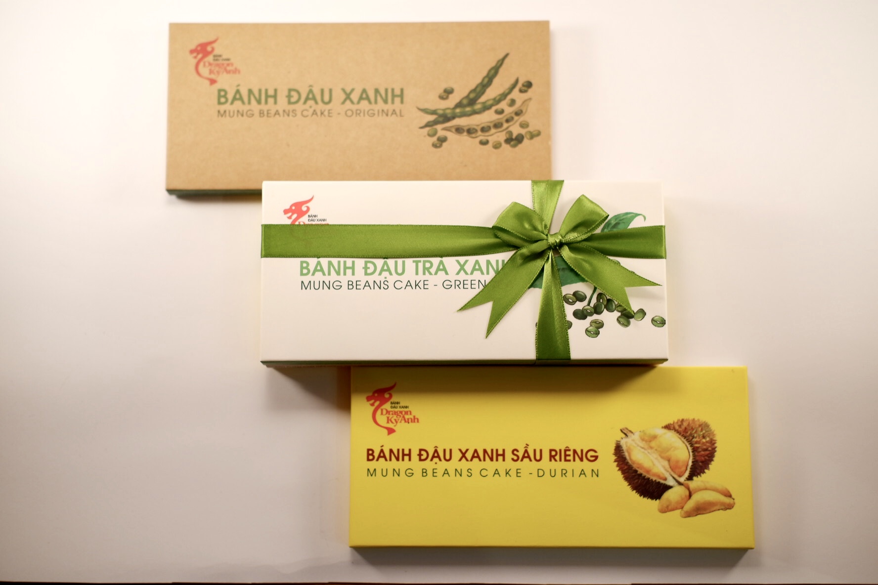Bánh đậu xanh Rồng Vàng Kỳ Anh gói quà 3 vị - Đặc sản Hải Dương