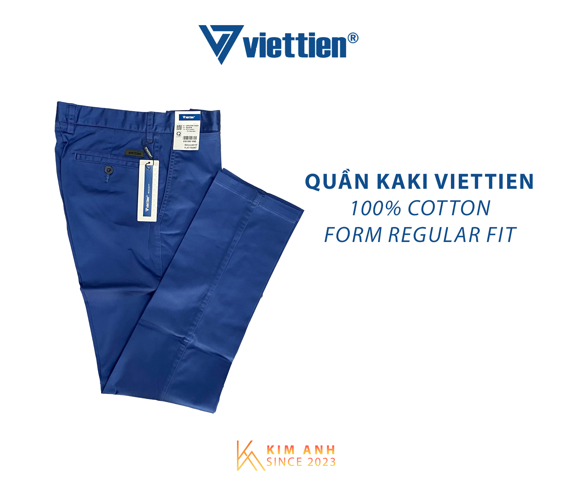 Quần Kaki Form ôm nhẹ REGULAR FIT Việt Tiến