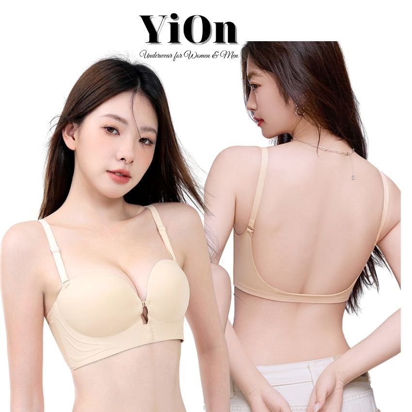  Áo ngực mặc đầm hở lưng áo yếm cài trước gom ngực tạo khe đệm 3 cm YiOn Underwear AU14 
