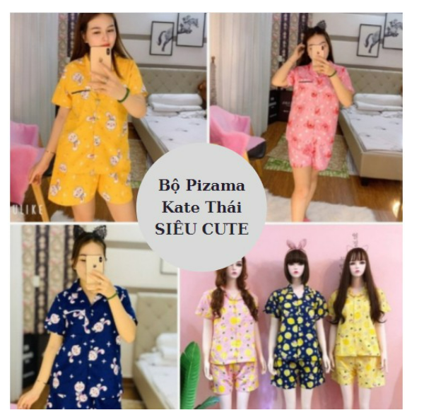 Đồ bộ ngủ ngắn pijama Kate Thái cực hot hit size 40-58kg